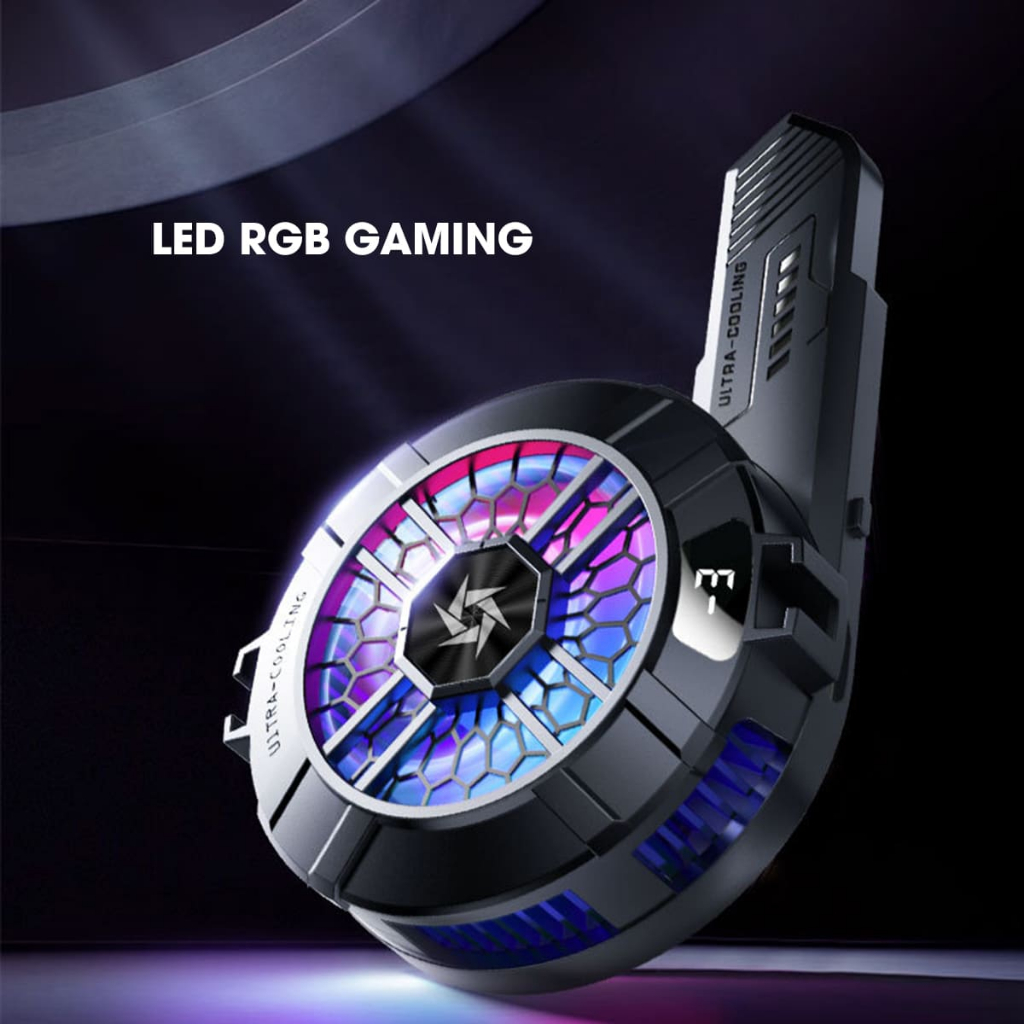 Sò lạnh tản nhiệt điện thoại SL33 led RGB hiển thị nhiệt độ giảm nhiệt nhanh hỗ trợ tăng FPS Gaming Liên Quân PUBG | BigBuy360 - bigbuy360.vn