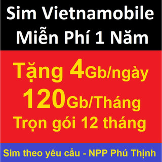 Sim data Vietnamobile miễn phí 1 năm không cần nạp tiền
