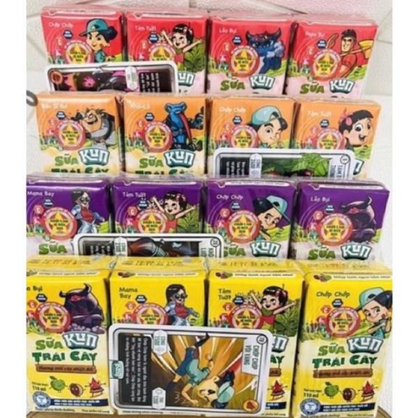 Vỉ sữa KUN 110ml các loại vị