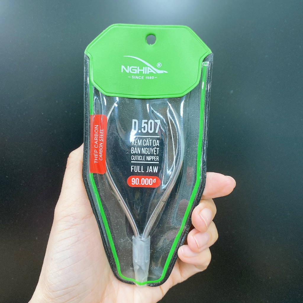 Kềm Nghĩa D507 Cuticle Nipper Full Jaw Kềm Cắt Da Bán Nguyệt Thép Chuyên Dụng KỀM NGHĨA D.507 Kìm nh