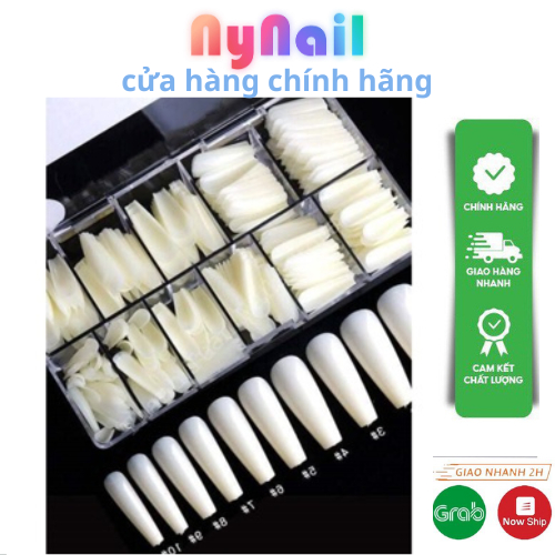 Móng úp HSM, form thang, màu trong , màu đục ( form chuẩn đẹp ) chuyên dụng