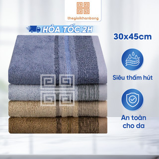 Khăn Mặt Nhỏ Songwol Wave HW14 Cao Cấp Chất Liệu Sợi Tre Bamboo Thân Thiện Môi Trường An toàn Cho Làn Da 30x45cm