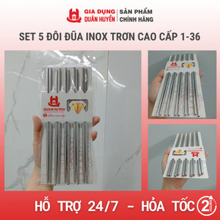 Đũa inox 304 chống trơn trượt cao cấp 1-36