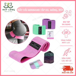 Dây kháng lực MiniBand Bộ 3 dây YOGA QG, Đa Năng Hỗ Trợ Tập Yoga, Tập Mông, Tập Chân, Thể Dục