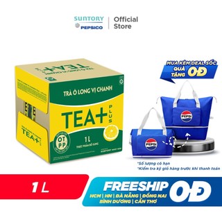 Thùng 12 chai trà ô long tea+ vị chanh