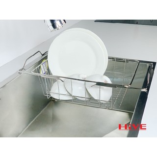 Rổ úp chén gác bồn rửa hive new inox 304