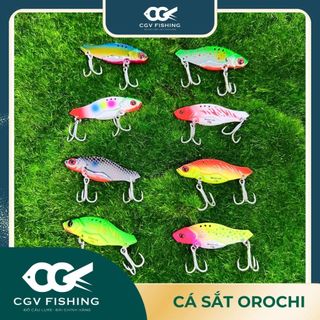 Mồi sắt Orochi 6g, 8g,10g, 12g, 14g lưỡi BKK câu lóc, sộp, trê, lăng, nheo giao màu ngẫu nhiên