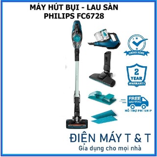 Máy hút bụi không dây Philips FC6728 và XC3131 mẫu mới ( hút bụi, lau sàn và cầm tay) - Bảo hành 2 năm