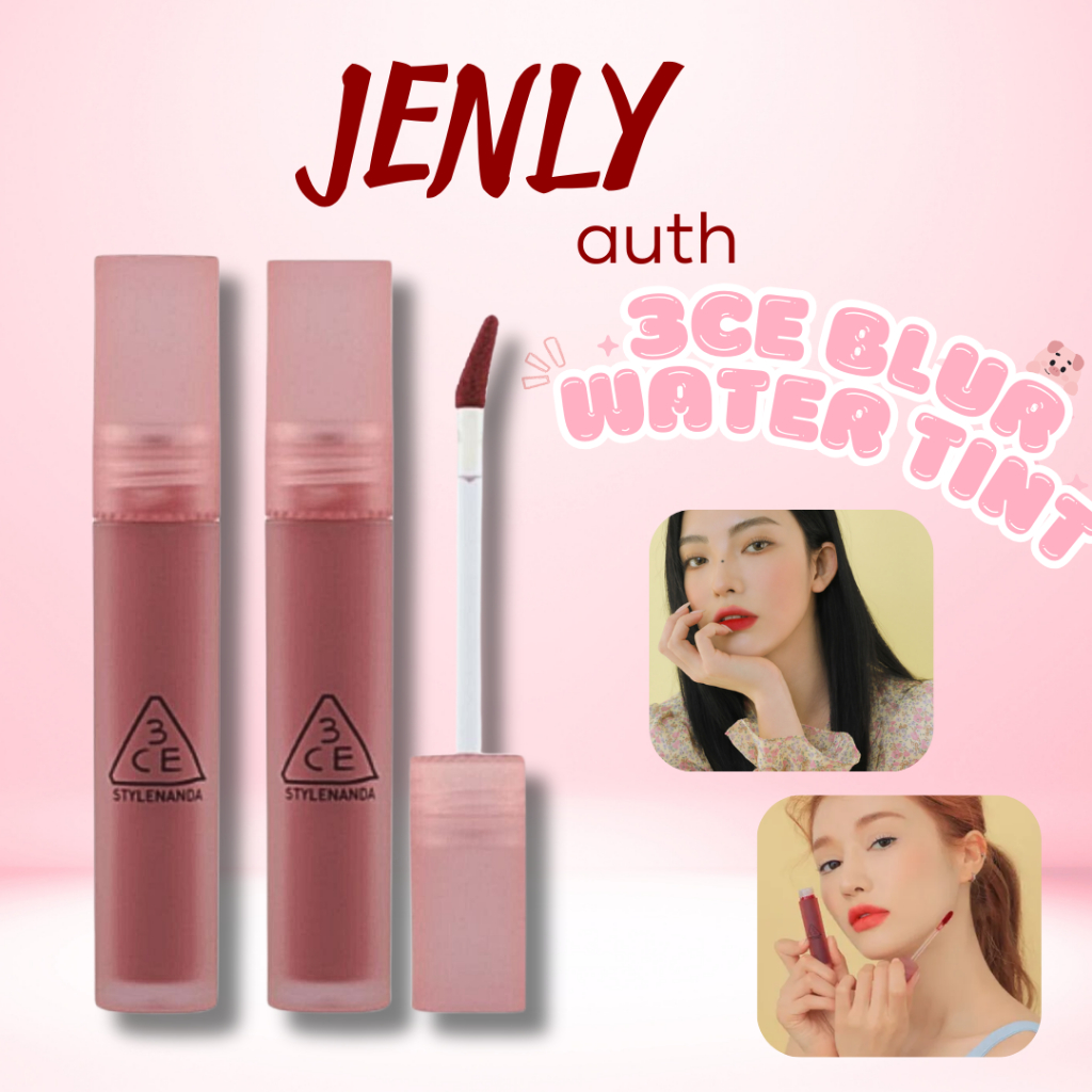 Son Kem Lì 3ce Blur Water Tint - Sepia - Laydown - Coral Moon - Play Off