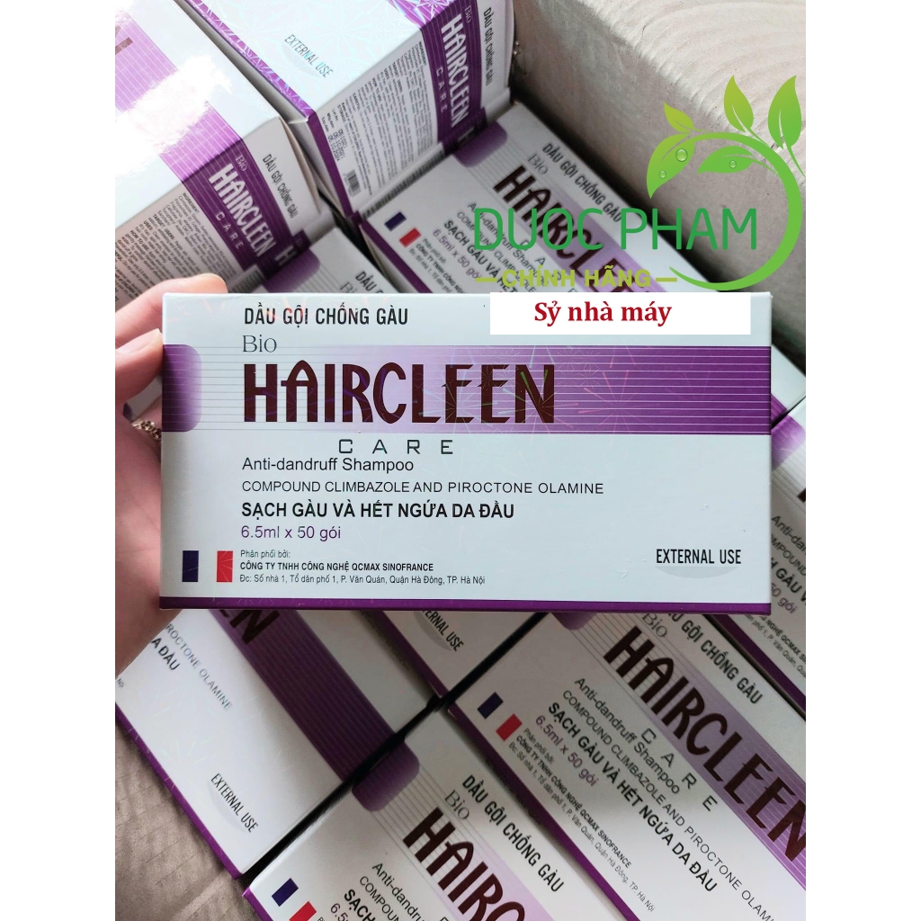 Dầu gội HairCleen, dầu gội Hair Cleen dành riêng cho tóc gàu, nấm da đầu nhiều hộp 50 gói