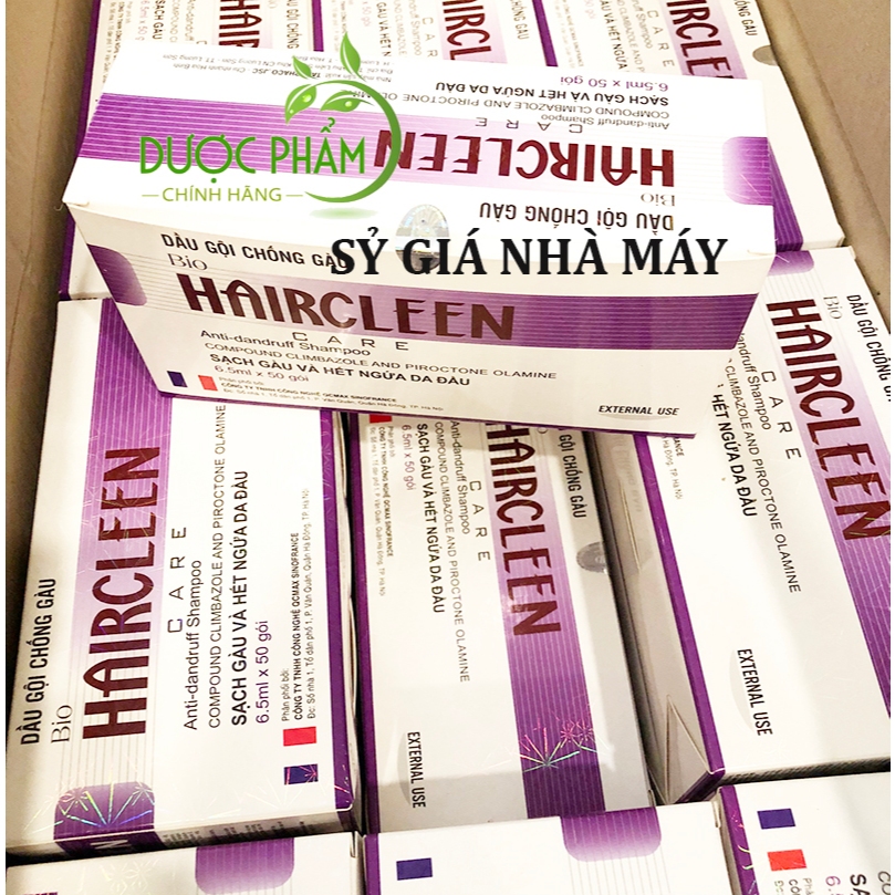 Dầu gội HairCleen, dầu gội Hair Cleen dành riêng cho tóc gàu, nấm da đầu nhiều hộp 50 gói