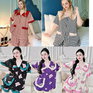 Pijama Bigsize đùi 50-100kg chất lụa hàn mềm mát