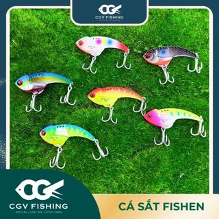 Mồi sắt Fishen 8g,10g,12g,14g lưỡi BKK câu lóc, sộp, trê, lăng, nheo siêu nhạy giao màu ngẫu nhiên