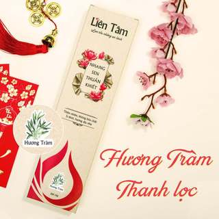 NHANG SẠCH SEN THƯƠNG HIỆU LIÊN TÂM 30cm - HƯƠNG TRÀM  HỘP 160 HOẶC 200 CÂY