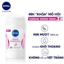 Sáp ngăn mùi NIVEA Extra Whitening trắng mịn mờ vết thâm 50ml Bao bì mới