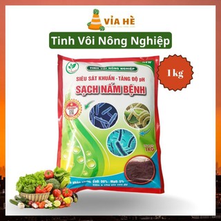 Tinh Vôi Nông Nghiệp Túi 1kg Siêu Sát Khuẩn Sạch Mầm Bệnh, Cải Tạo Đất Ổn Định Độ PH