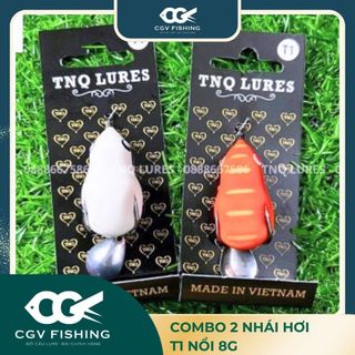 2 Mồi câu lure TNQ T1 8g (2 màu: trắng và nâu) - TẶNG KHÓA