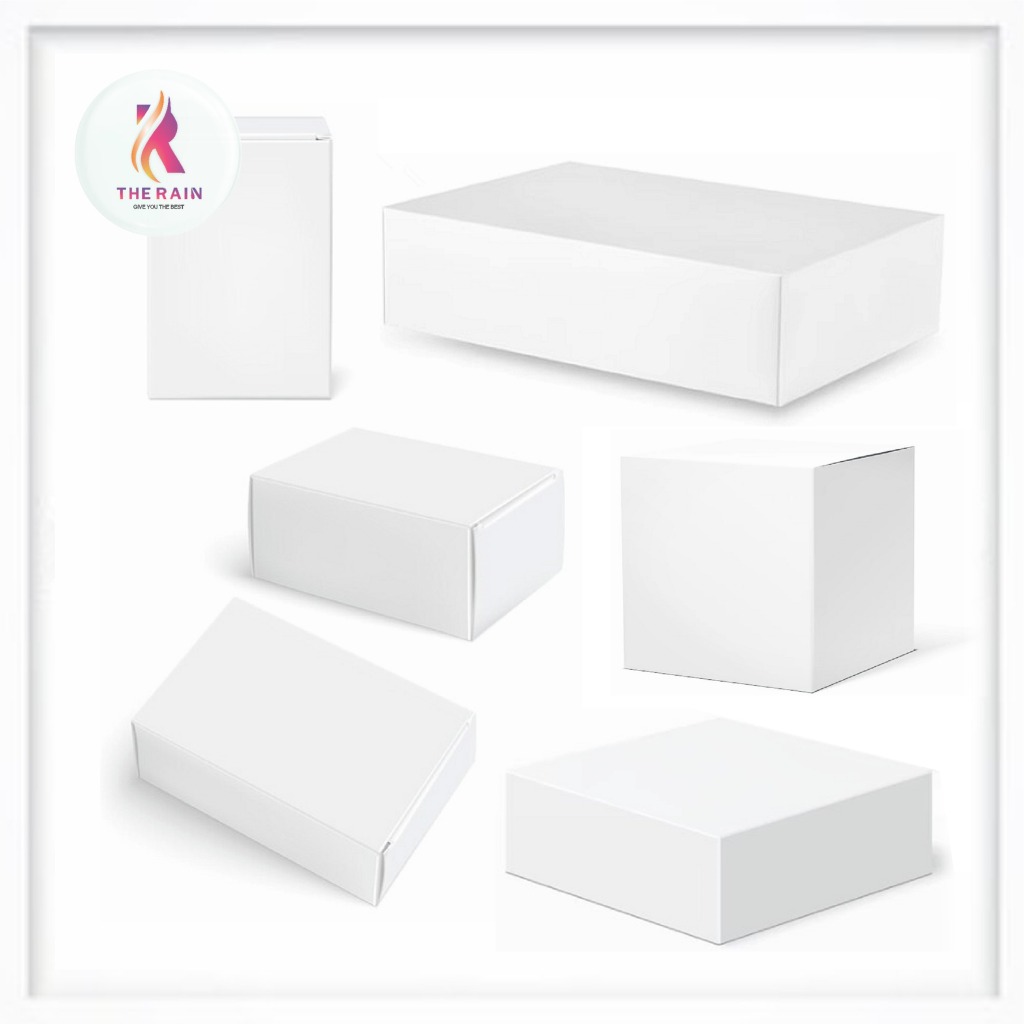 Combo 5 Hộp carton trắng nắp gài sang trọng