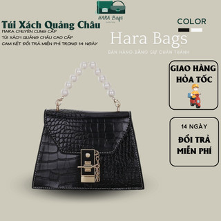 Túi Đeo Chéo Nữ HotTrend Hoạ Tiết Phối Ngọc Túi Xách Nữ Đi Chơi Đi học siêu Đẹp Chất Da Cao Cấp