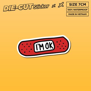 I'M OK TAPE 7cm - Sticker Die-cut hình dán cắt rời từng con Sticker Factory