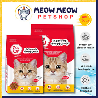 Hạt cho mèo zoi cat túi 1kg. thức ăn hạt cho mèo zoi cat 1kg.