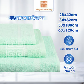 Combo Khăn Tắm Khăn Mặt Khăn Tay Hải Cẩu C3HC1/C3HC3 Cotton Siêu Mềm Mượt 28x42cm, 34x82cm, 50x100cm, 60x120cm