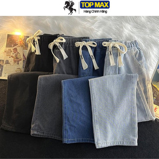 Quần Jean Baggy cạp Chun Top Max, form ống rộng mặc thoải mái
