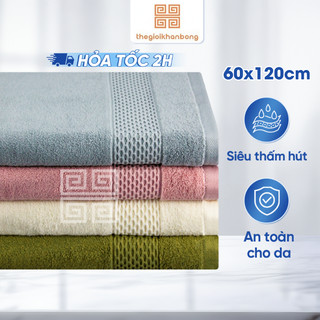 Khăn Tắm Belleto WB07 Chất Liệu Cotton Siêu Thấm Hút Mềm Mịn Đa Dạng Màu Sắc Kích Thước 60x120cm