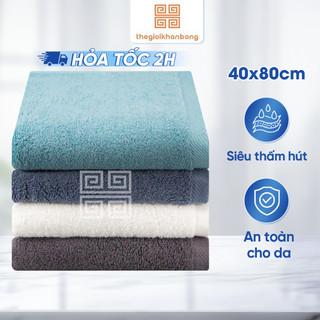 Khăn Mặt Songwol Anti New Color Muji FA16 Cotton Tự Nhiên Mềm Mịn An Toàn Thấm Hút Tốt 40x80cm