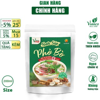 Nước Sốt nấu Phở Bò Vianco gói 200ml nấu nhanh gia vị nêm sẵn chuẩn vị Gia vị  Việt Ấn
