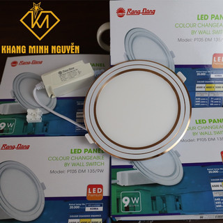 Đèn led panel âm trần rạng đông pt05 đm 135/9wgold đổi màu ánh sáng trắng - vàng - trung tính