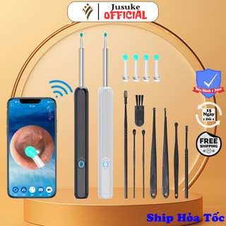 Lấy ráy tai nội soi có camera JUSUKE hình ảnh sắc nét dễ sử dụng kết nối wifi tiện lợi bh 1 năm