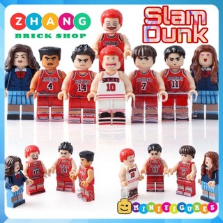 Đồ chơi Xếp hình mô hình Slam Dunk gồm Hanamichi - Akagi - Miyagi - Rukawa - Haruko - Ayako Minifigures POGO PG8092