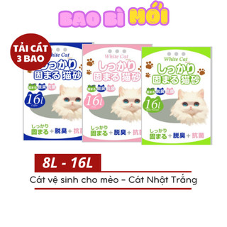   Tải 3 Bao  Cát vệ sinh cho mèo - Cát Nhật Trắng 16L - Cát Litter 