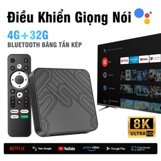 Android TV Box Z8 Pro Giọng Nói Hỗ Trợ Kiểm Soát 8K 8G+128GB Việt Wifi 5G Bluetooth Băng Tần Kép 100 Kênh Miễn Phí
