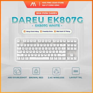 Bàn phím cơ không dây Dareu EK807G White ( Brown/ Red D switch)