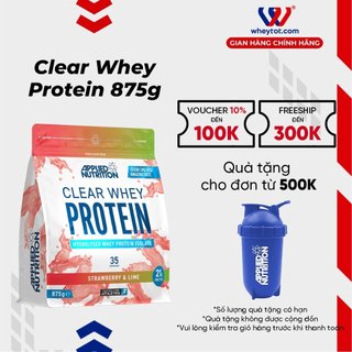 Bột uống Clear Whey Protein 875g 35 lần dùng hỗ trợ tăng cơ, khử 100% vị sữa