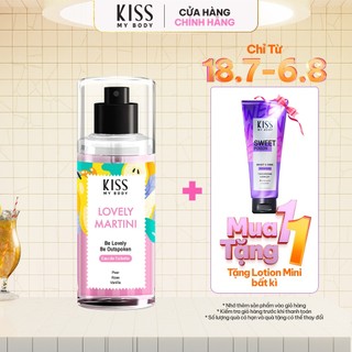 Xịt thơm toàn thân hương nước hoa KISS MY BODY EAU DE TOILETTE LOVELY MARTINI 88ml