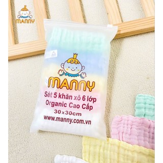 Khăn xô sữa màu nhăn 6 lớp