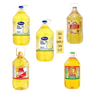 Can 5 lít dầu đậu nành simply / mezan / cái lân/neptune