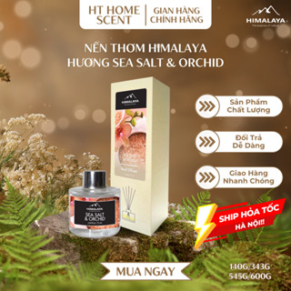 Bộ tinh dầu tán hương HIMALAYA - Tinh dầu hương Sea Salt & Orchid ngọt ngoà, quyến rũ loại 75ml/150ml