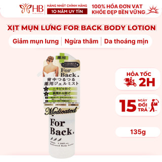 Xịt mụn lưng For Back Body Lotion 100ml, chai xịt ngừa mụn, gel giảm mụn lưng Pelican For Back