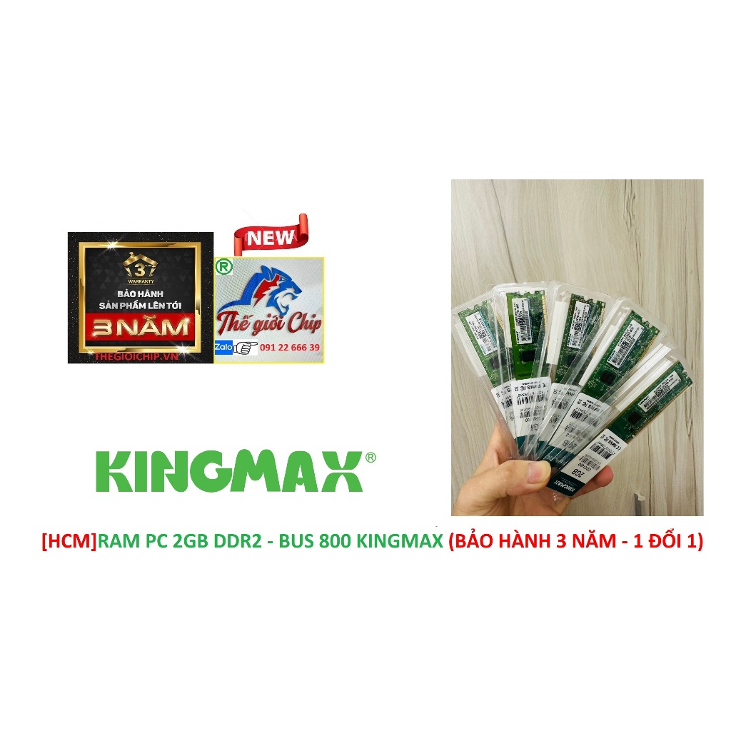 [HCM]RAM PC 2GB DDR2 - BUS 800 KINGMAX (BẢO HÀNH 3 NĂM - 1 ĐỔI 1)