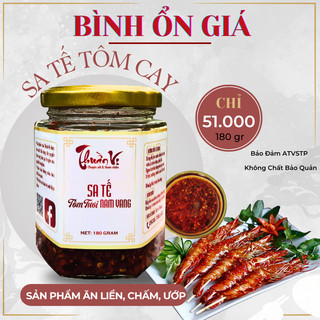 Sa tế tôm tươi nam vang, trộn mì cay ướp chấm tiện lợi 180g Thuần Vị sa tế siêu cay ngon đậm vị nam vang