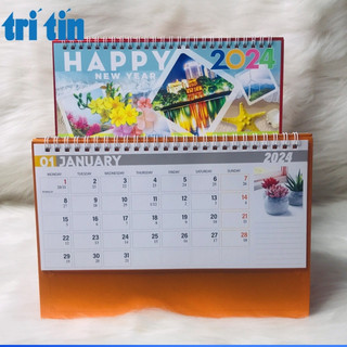 Lịch để bàn 2024 - lịch bàn chữ a khổ 16.6x23cm và khổ 24x16cm - nhiều mẫu