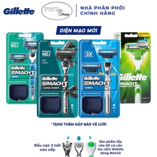 Dao Cạo Râu Gillette Mach 3 Turbo 3D Sensitive Mach3+ Clean Shave Có Thể Thay Thế Lưỡi Mach3 Fresh