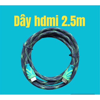   Hàng Tốt Dây Cáp HDMI 1m 1.5m 2m 2.5m tròn đen-Dây cáp kết nối cổng HDMI 2 đầu chống nhiễu xịn chất lượng cao giá rẻ 