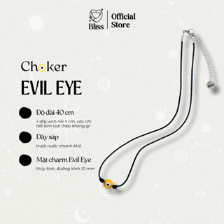 DÂY CHUYỀN - Evil Eye dây sáp dáng choker Bliss Accessories