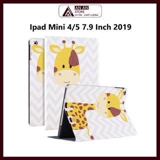 Bao da cover cho ipad mini 4 mini 5 7.9 inch 2019 hỗ trợ smart cover hoa văn dễ thương