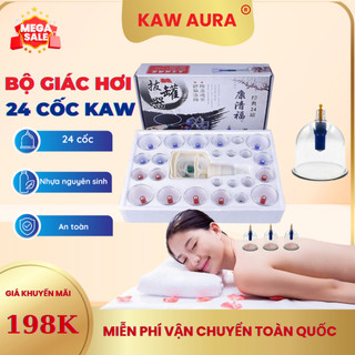  Bộ Giác Hơi Không Dùng Lửa KAW 24 Cốc Nhựa Nguyên Sinh Bền Bỉ An Toàn Sức Khoẻ 